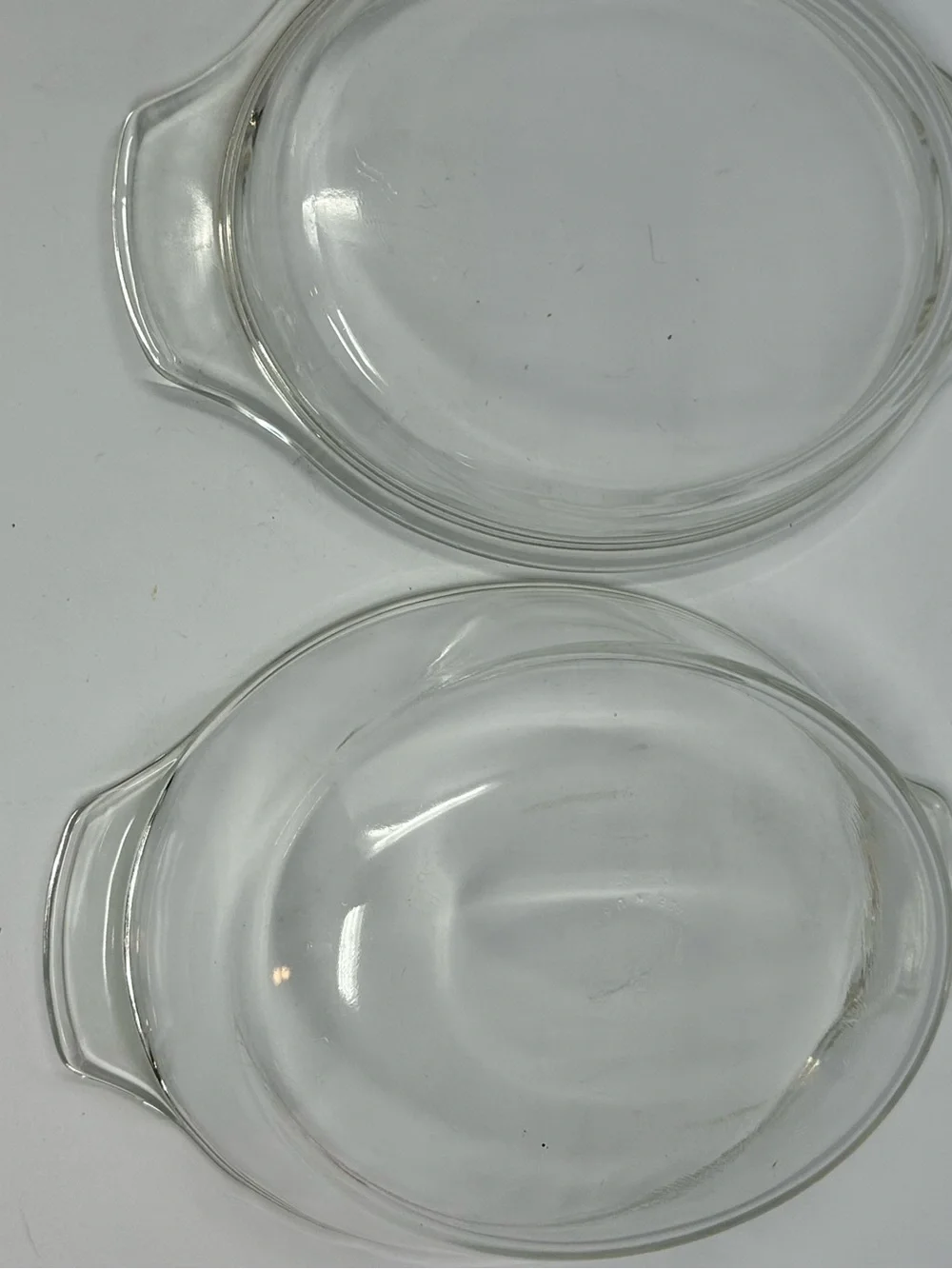 Vintage FIRE KING Anchor Hocking Clear Oval Dish with Lid #433 Casserole 1.5 Qt
